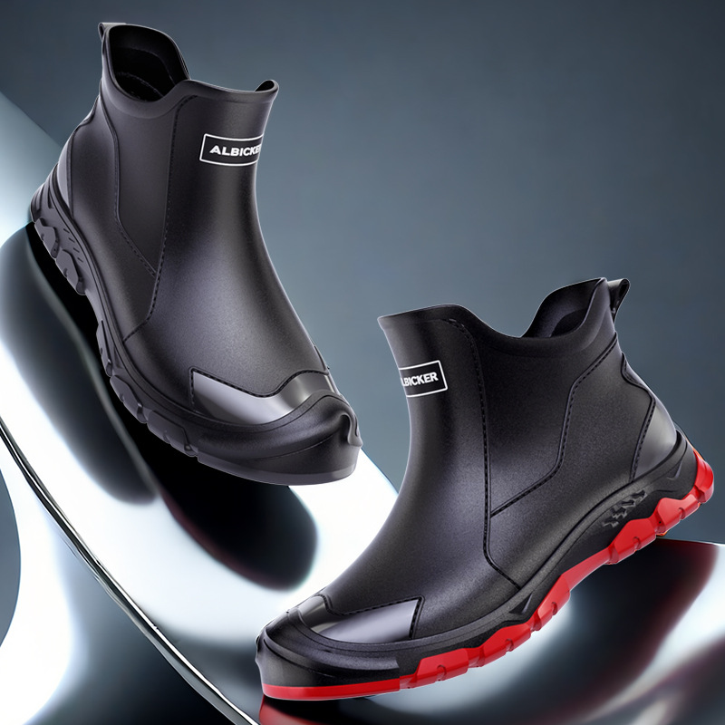 Men'S Shoes Water Resistant - أحذية مطر قصيرة للرجال، أحذية مائية