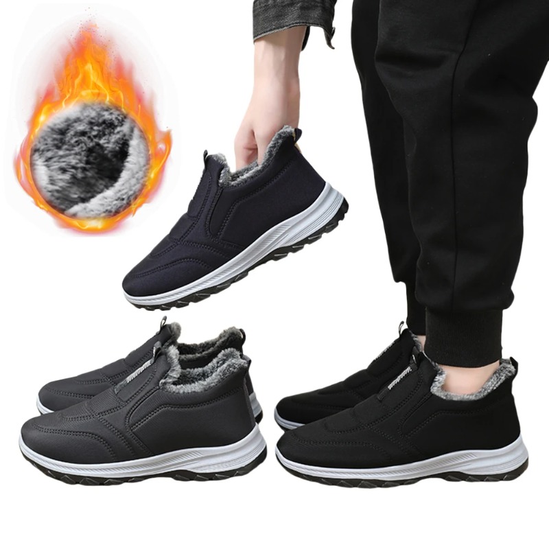 Loafer Slip On Men - أحذية رجالية شتوية سميكة من القطيفة