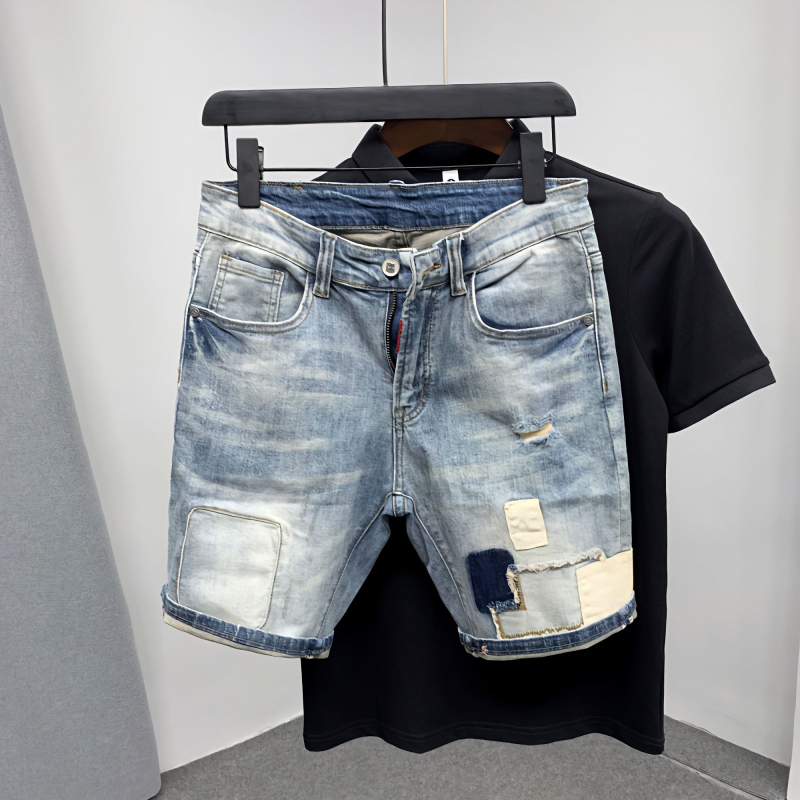 Men Shoes Xxl - مستقيم الذكور الدنيم السراويل ممزق السراويل