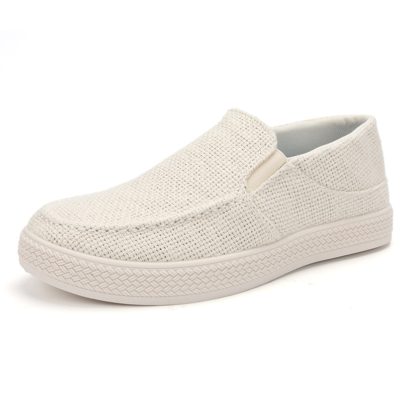Loafer Slip On Men - أحذية رجالية كاجوال من الكتان سهلة