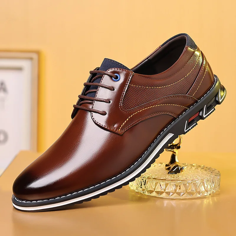 Men Shoes Official - الرجعية رجال الأعمال أحذية من الجلد