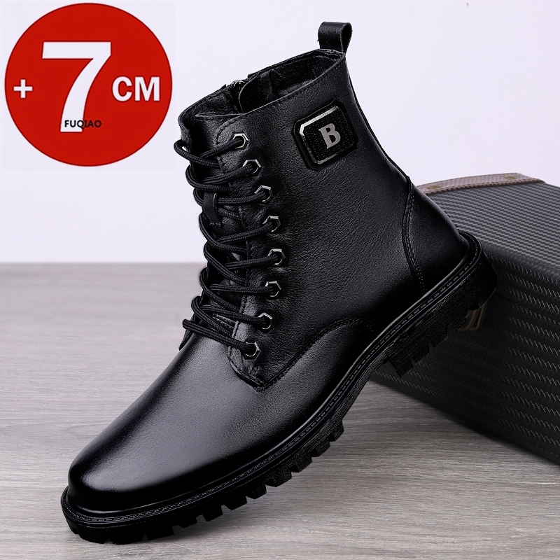 الرجال جلد طبيعي مصعد الأحذية  - مراجعة Men Shoes Size Chart وسعره