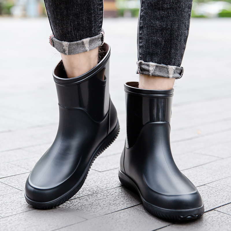 أحذية المطر لمنتصف الساق للرجا - مراجعة Men'S Shoes Water Resistant وسعره